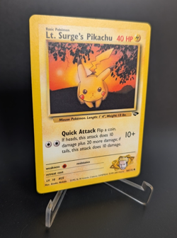 Lt. Surge's Pikachu - Gym Challenge Unlimited 84/132 Pokemon TCG (Vintage WoTC) - Image 2