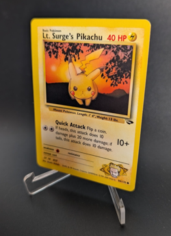 Lt. Surge's Pikachu - Gym Challenge Unlimited 84/132 Pokemon TCG (Vintage WoTC) - Image 3
