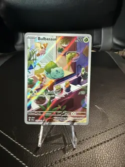 Pokemon TCG Bulbasaur Scarlet & Violet Holo Illustration Card 143/142 Near Mint - Image 1