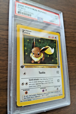 2000 Pokemon Team Rocket 1st Edition Eevee 55/82 PSA 8 NM-MT WOTC Vintage - Image 2