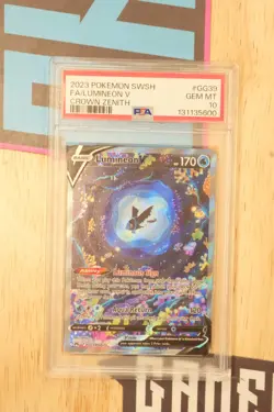 2023 POKEMON SWORD & SHIELD CROWN ZENITH #GG39 FULL ART/LUMINEON V PSA 10 - Image 1