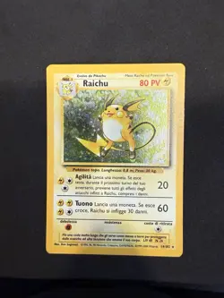 Raichu 14/102 Holo Rare - Base Set Unlimited - Pokemon TCG 1999 (Italian) SWIRL - Image 2