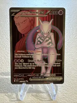 x1 Team Rocket's Mewtwo ex - 213/182 - Ultra Rare Pokemon SV10 Destined Rivals M - Image 1