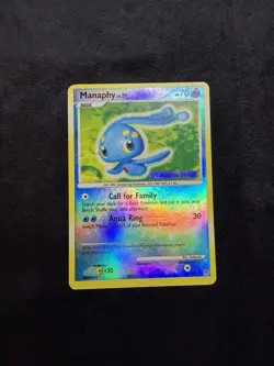 Manaphy 9/130 - Stamped Reverse Holo Rare - 2007 Diamond & Pearl Pokemon TCG - Image 1
