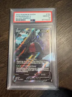 Pokemon TCG Regidrago V 184/195 Silver Tempest Full Art Ultra Rare Holo PSA 10 - Image 1