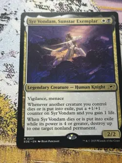 MTG SYR VONDAM, SUNSTAR EXEMPLAR Edge of Eternities Promos NM - Image 2