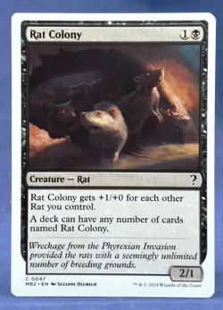 Rat Colony (White Border) - MTG - Mystery Booster 2 MB2 - NM Excellent - Image 1