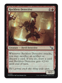 MTG-Reckless Detective-Murders at Karlov Manor-141-Near Mint-Foil - Image 1