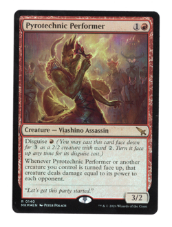 MTG-Pyrotechnic Performer -Murders at Karlov Manor-140-Near Mint-Foil - Image 1
