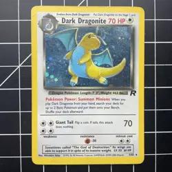 Dark Dragonite 5/82 Holo Rare Pokemon Team Rocket Card LP/MP - Image 1