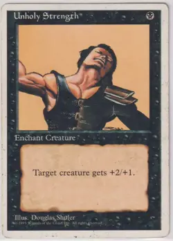 MTG - Unholy Strength - Revised Edition 3rd - Vintage Magic The Gathering NM - Image 1