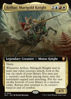 1 x Arthur, Marigold Knight - Extended Art - Commander: Bloomburrow - NM-Mint - - Image 1
