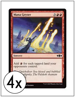4x Mana Geyser, Tarkir Dragonstorm Commander, Magic MTG NM - Image 1