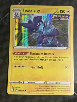 Toxtricity 108/264 Holographic Rare Fusion Strike Pokemon TCG NM - Image 1