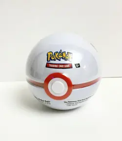 2025 Pokemon TCG Pokemon White Pokeball Tin With 3 Booster Packs - Image 1