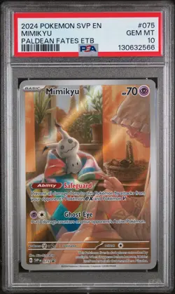 2024 POKEMON SVP EN-SV BLACK STAR PROMO #075 MIMIKYU PSA 10 - Image 1