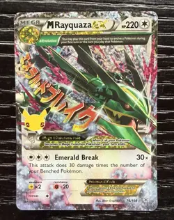 M Rayquaza EX (4-card lot) - Pokemon Roaring skies 61, Celebrations, XY Promo LP - Image 2