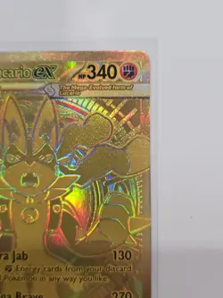Mega Lucario ex Gold Pokemon Mega Evolution card 188/132 Hyper Rare - Image 4