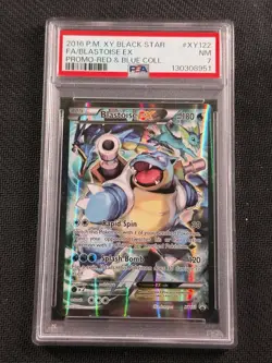 2016 Pokemon XY Red & Blue Collection Blastoise Ex PSA 7 XY122 - Image 1