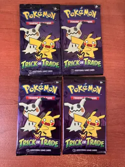4 Pokemon TCG Trick or Trade Packs 2023 - Unopened - Image 1
