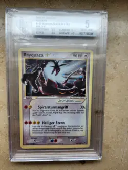 2005 Pokemon Rayquaza Goldstar EX Deoxys Holo #107 BGS 5 Deutsch - Image 1