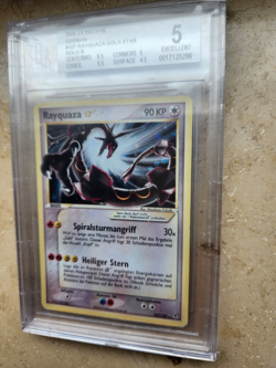 2005 Pokemon Rayquaza Goldstar EX Deoxys Holo #107 BGS 5 Deutsch - Image 3