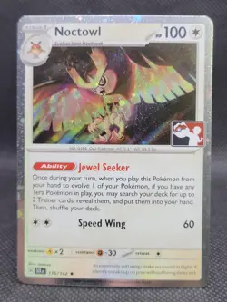 Pokemon Card - Noctowl - Cosmos HOLO Promo (115/142) Prize Pack Stamp Series - Image 1
