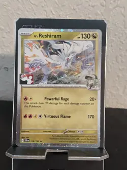 Pokemon TCG N's Reshiram JTG 116/159 Prize Pack Series 8 Play Stamp Cosmos Holo - Image 1