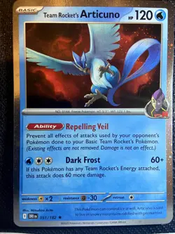 Team Rocket's Articuno 051/182 Destined Rivals Pokemon English Cosmo Holo 2025 - Image 1