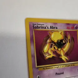 Pokemon Sabrina's Abra Wotc Promo Regular 19/53 40 HP Basic 2000 English Card - Image 4