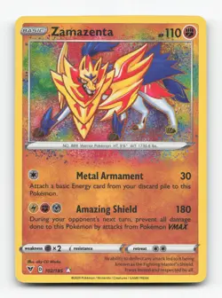 Pokemon TCG - Zamazenta 102/185 Near Mint Amazing Rare Vivid Voltage - Image 1