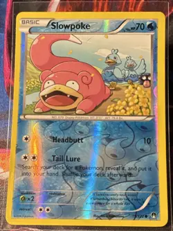 Pokemon Slowpoke 19/122 Breakpoint Reverse Holo Basic Water Common 70 HP Card - Image 1