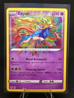 Zacian Amazing Rare SWSH04: Vivid Voltage 082/185 NM - Image 1
