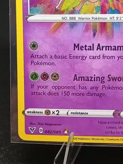Zacian Amazing Rare SWSH04: Vivid Voltage 082/185 NM - Image 5