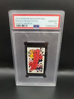 2013 POKEMON HANAFUDA KANTO MARCH RATICATE/RATTATA PSA 10 - Image 1