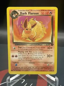 2000 Pokemon Dark Flareon 35/82 Team Rocket Regular LP - Image 1