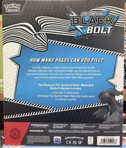 Pokemon TCG: Scarlet & Violet Black Bolt Binder Collection - New And Sealed! - Image 2