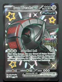 Pokemon SV Black Star Promo Paldean Fates Stamped Iron Treads ex SVP 073 NM - Image 1