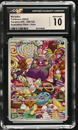MORPEKO Paradox Rift Illustration Rare #206 CGC 10 Pokemon [Nostalgium] - Image 1