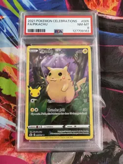 Pokemon Pikachu 005/025 Celebrations Full Art Holo Rare PSA 8 - Image 1