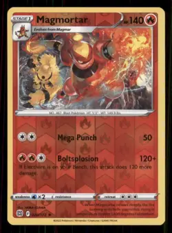 Magmortar SWSH09: Brilliant Stars #020/172 Rare Reverse Holo Pokemon LP - Image 1