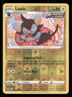 Luxio (41) Crown Zenith #041/159 Uncommon Reverse Holo Pokemon LP - Image 1