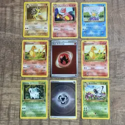 Pokemon TCG Random Lot (9) Cards - Various Sets - Charmander, Squirtle Base Set - Image 1