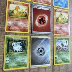 Pokemon TCG Random Lot (9) Cards - Various Sets - Charmander, Squirtle Base Set - Image 2