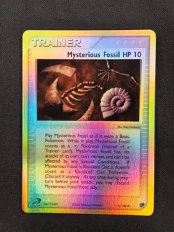 Pokemon - Mysterious Fossil Hp 10 91/100 Reverse Holo EX Sandstorm - Image 1