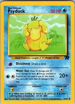 Psyduck Team Rocket Common NM Pokemon 65/82 Unlimited - Image 1