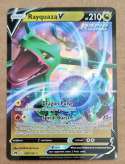 Pokemon - Rayquaza V 100/159 - Ultra Rare Card - Crown Zenith - Image 1