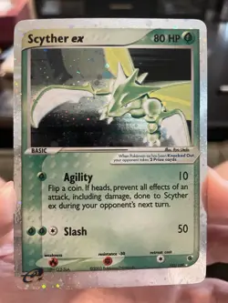 Pokemon EX Ruby & Saphire Scyther ex 102/109 Holo, NM - Image 3