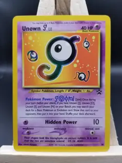 Unown J 38 - Pokemon - Wizards of the Coast Black Star Promo - Lightly Played - Image 2