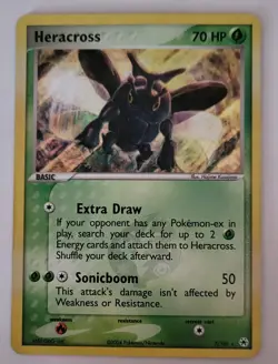 Pokemon Heracross 7/101 Hidden Legends Reverse Holo Rare English Card 2004 - Image 1